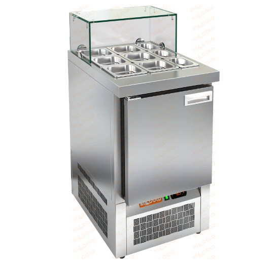 Стол холодильный для салатов (саладетта) HICOLD SLE3-1GN низкое стекло